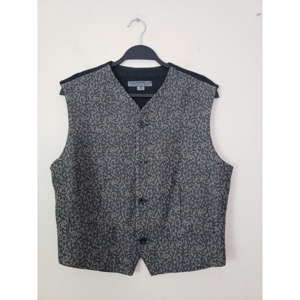 Le Collezioni Structure Made in Italy Knit Vest Mens Size M Patterned Classic
